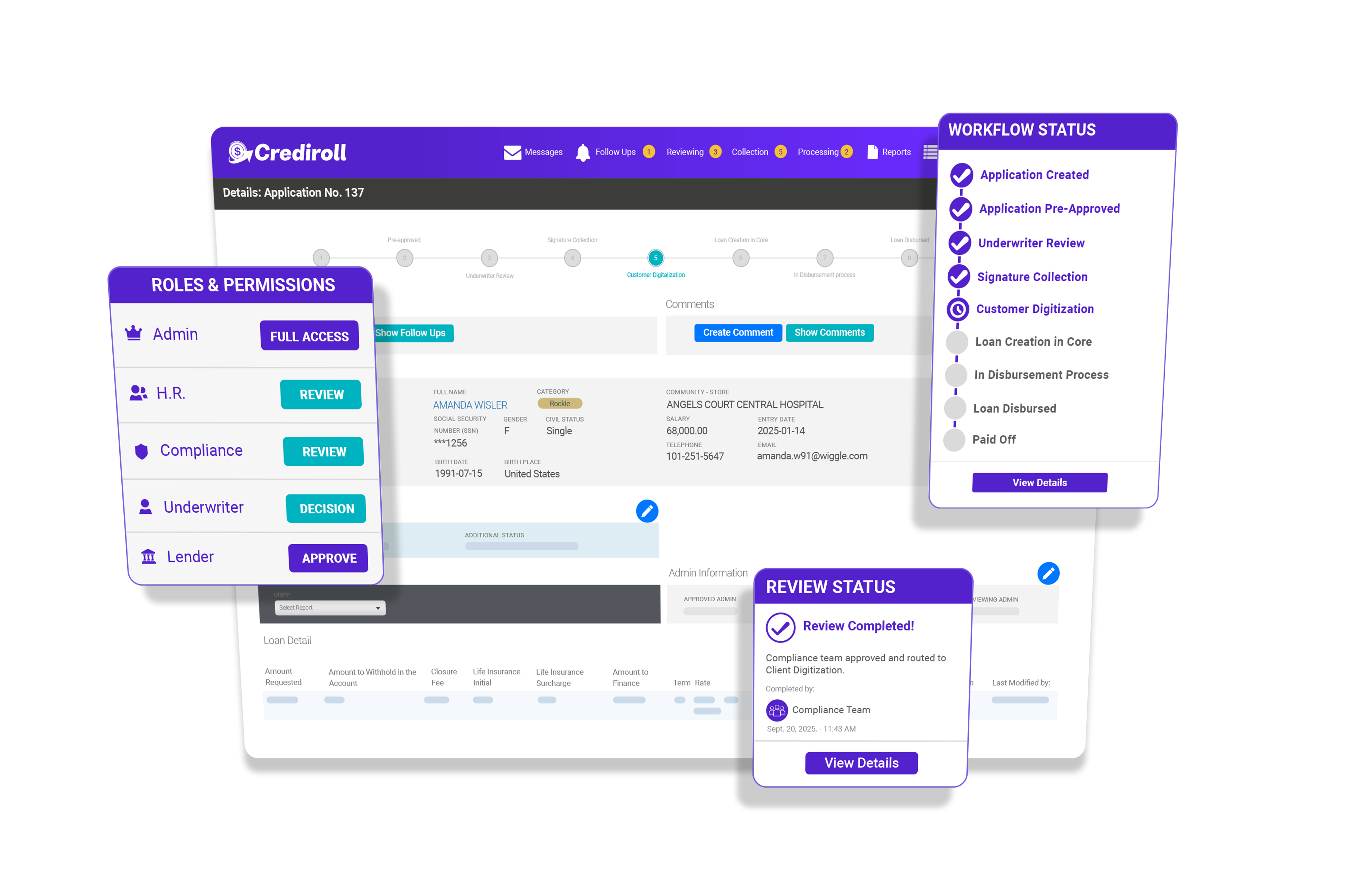 Workflow & Roles preview in Crediroll