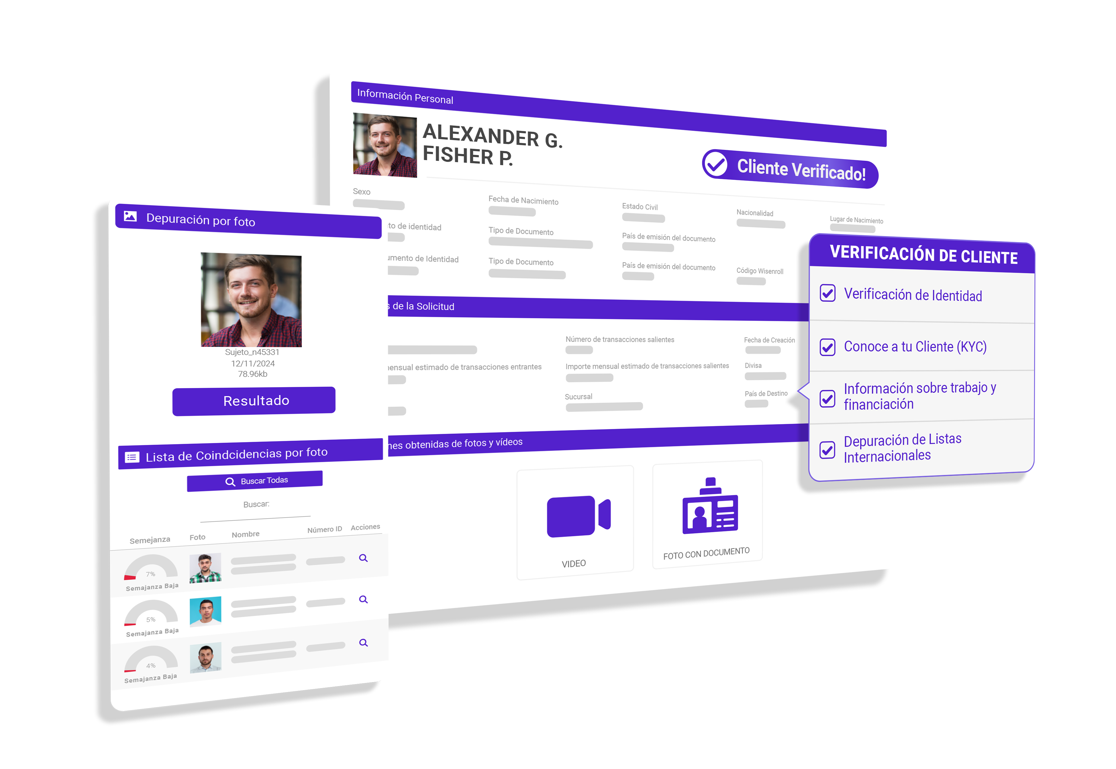 Verificación de clientes con verificación de identidad y lista de cumplimiento