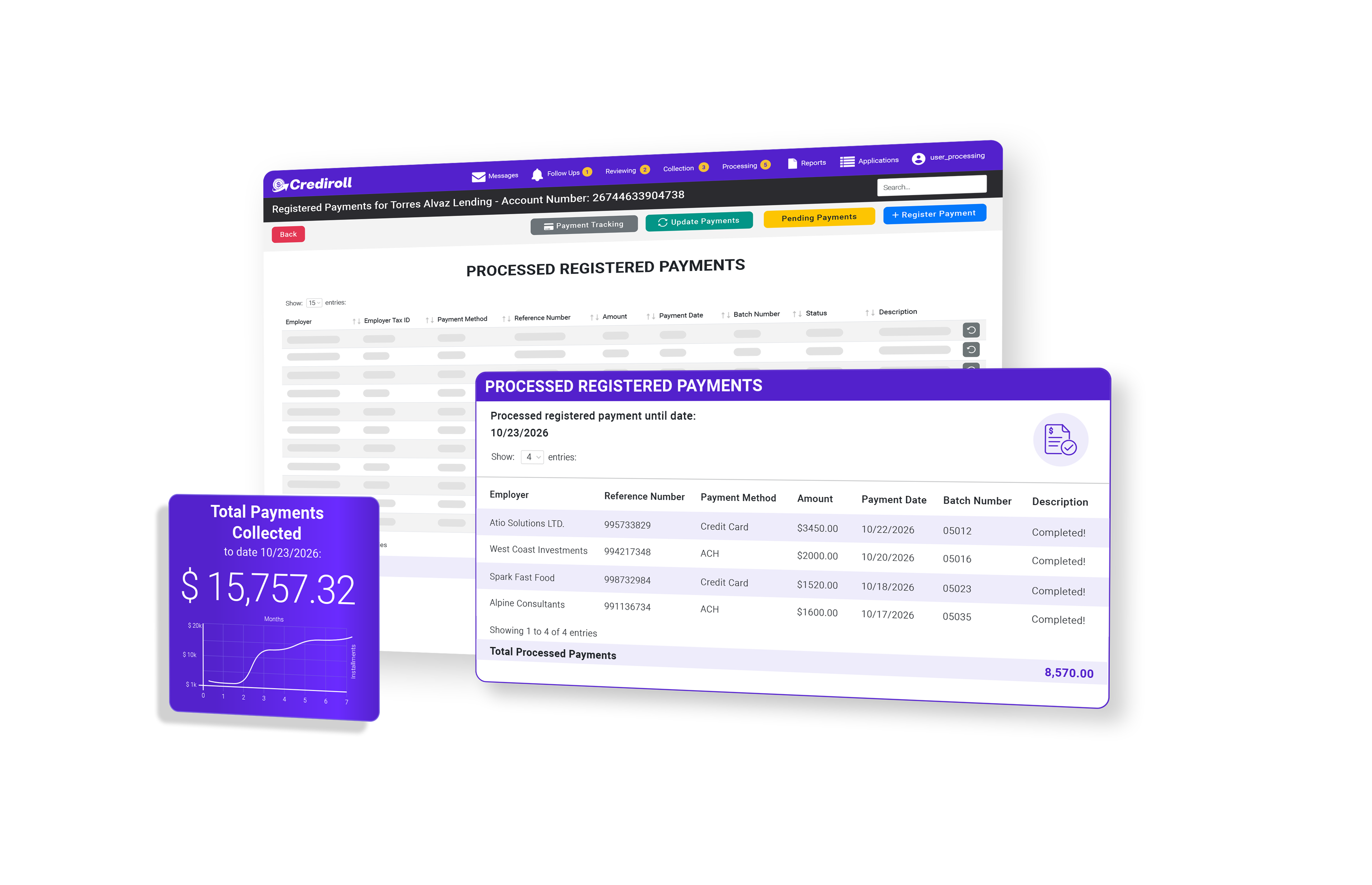 Módulo de pagos con notificaciones y cuotas pendientes